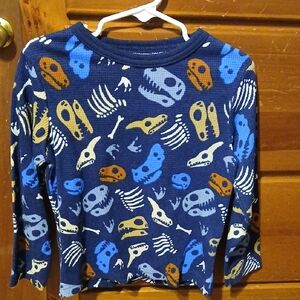 The Children's Place Navy Long Sleeve Dinosaur Skeleton Thermal